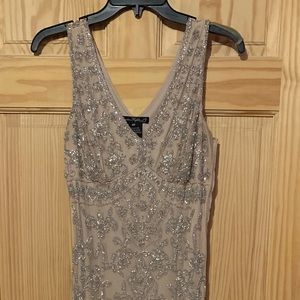 Beige special occasion gown